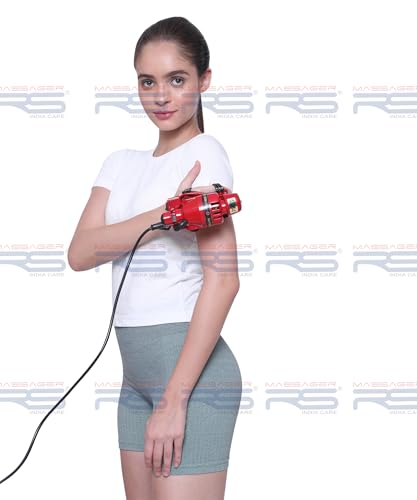Image of Professional Electric Head Massager - Deep Tissue Scalp Relaxer with Floating Vibration Tech | Stress Relief for Migraines & Hair Growth | Dual Speed, Ergonomic Handheld Design (Red)