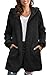 Yanekop Womens Fuzzy Fleece Jacket Open Front Hooded Cardigan Sherpa Outerwear Warm Coats with Pockets(A Black,S)