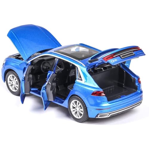 Image of New 1:32 Q8 Diecast Alloy Metal Pull Back Car with Openable Doors Music Sound and Light Vehicle Toy Car for Kids Boys (White)