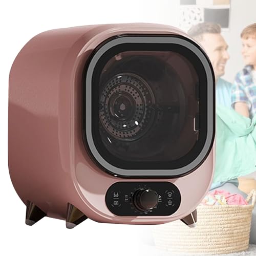 Secadora De Condensación, Secadora Portátil Compacta Con Capacidad De 5 Kg, Montable En La Pared Con Capacidad De Carga De 0,8 Kg, Solución Ideal Para Encimeras(Pink)
