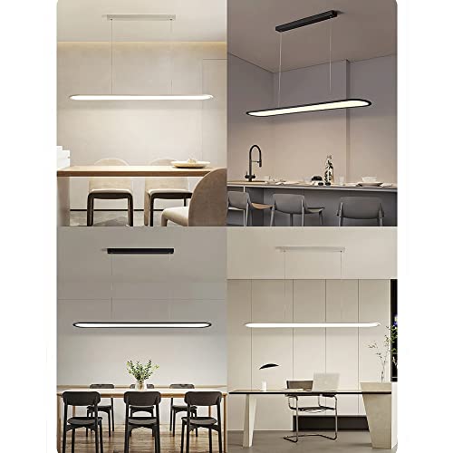 Chandelier linéaire LED îlot de cuisine plafonnier suspendu nordique