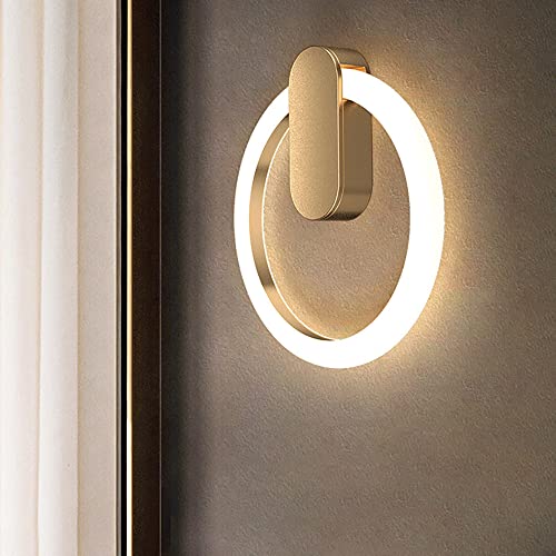 Luces de pared junto a la cama con anillo ultrafino para leer cómodamente en dormitorios modernos 4