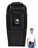 UXEWKL Porta Radio da Cinturone, Custodia Tattica Anticaduta con Chiusura Rapida, Tasca Protettiva per Walkie Talkie, Accessorio Fondina per Cinturone Polizia
