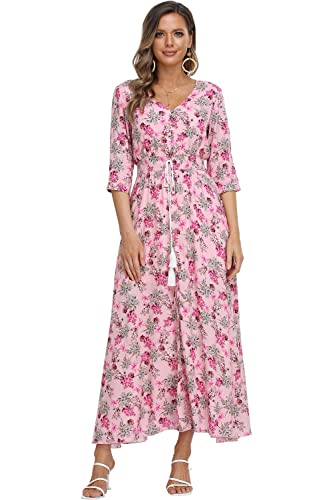 Image of Casual Summer Dresses for Women 2026 Maxi Dress Flowy Bohemian Beach Party