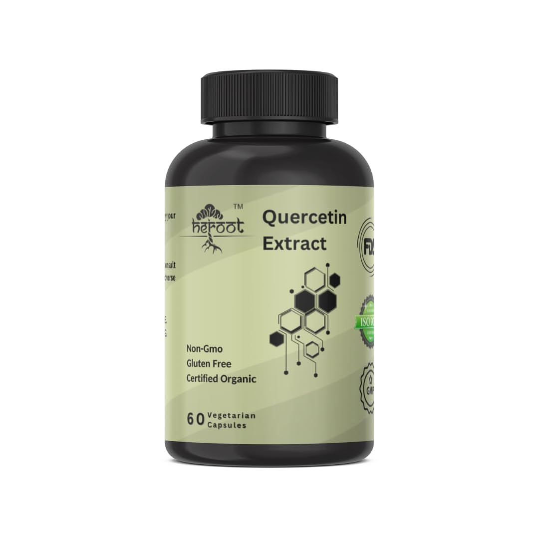 Quercetin Extract Capsules Non-GMO,Gluten-Free, Vegetarian Supports Overall Health Strength Energy (120 Capsules)