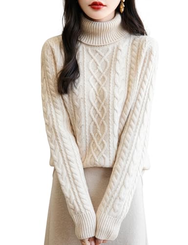 Chanyarn Women's 100% Merino Wool Turtleneck...