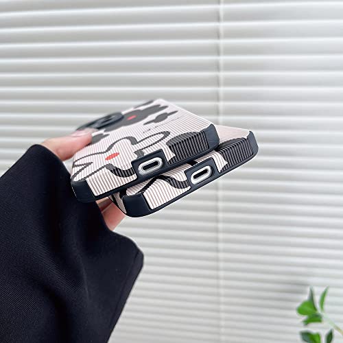 Cute Flower Phone Case Compatible With Iphone 13 Protective Cover Fashion Faux Leather Silicone Cases For Apple Iphone 13 - White #TOP6