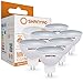 Shanyao - Bombillas LED GU5.3 12V, MR16 Foco LED 7W Equivalentes a 55W, 644 lúmenes, Luz Blanco Cálido - 3000K, 120 °Ángulo de Haz, No Regulable - 6 Pack.