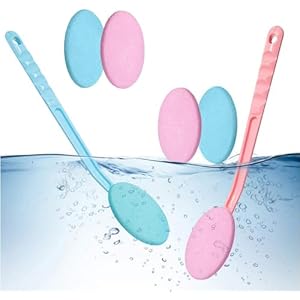 2 Pcs Lotion Applicator for Back and 4 Pcs Replacement Pads by exformula