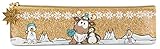 Gold Flaches Stiftemäppchen Pinguin Frizzy und Rentier Reny Heart