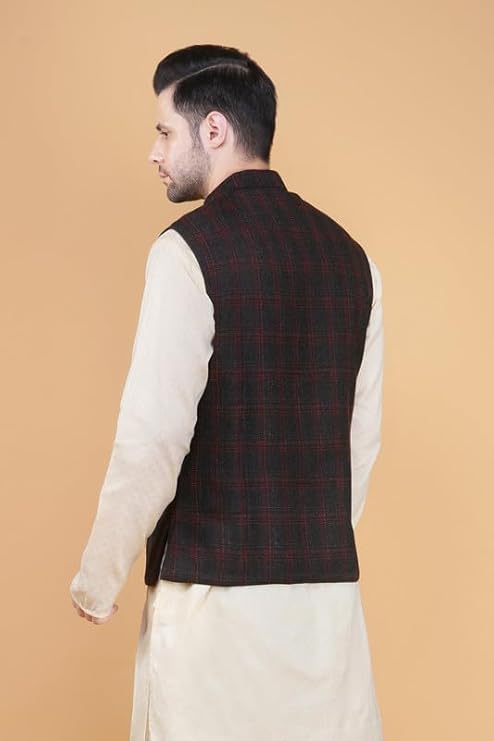 Image of DEIFIC Men's Export-Quality Indian Traditional Nehru Jacket /Waistcoat
