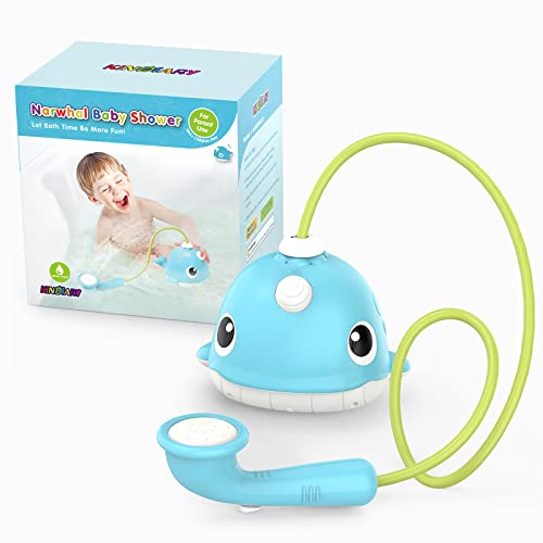 Image of KINDIARY Narwhal Baby Bath Shower Head