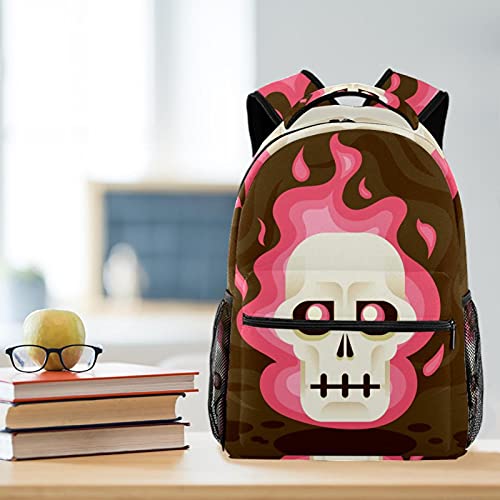 Sac à dos confortable tête de mort rose contre mal de dos