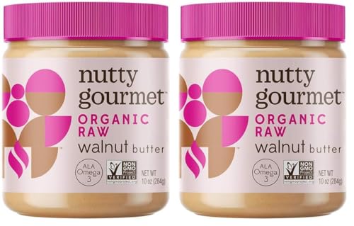 Nutty Gourmet Organic Walnut Butter - Raw Nut Butter - No Added Sugar - Unsalted - All Natural - Peanut Free - Vegan - California Grown Walnuts - Keto Snack - Gluten Free (10oz, 2 Pack) image 3