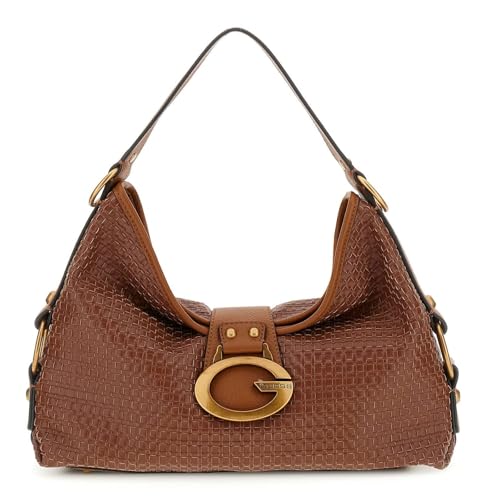 Sac à épaule GUESS Camden Shoulder Bag Cognac brun pour femme chic