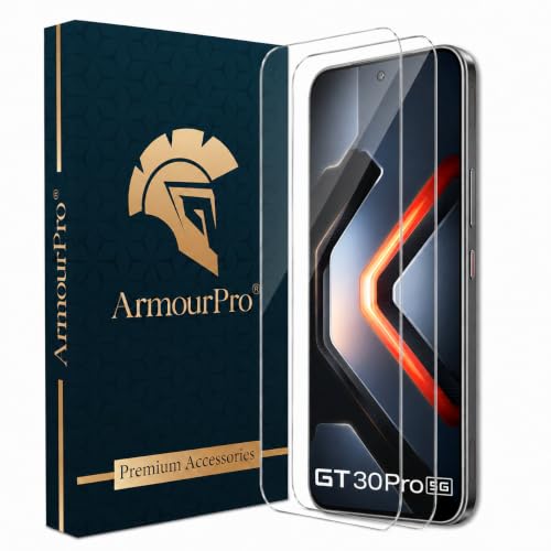 Image of ArmourPro 3D Borderless Tempered Glass for for Infinix GT 30 Pro and Infinix GT 30, Set of 2 HD Clear Screen Protectors with 3D Curved Edges, 9H Hardness, Oleophobic Coating, Case Friendly