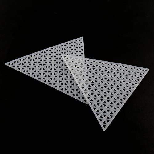 Image of Mesh Plastic Canvas LUORNG 12pcs 7.5cm Transparent White Triangle Canvas Cross Stitch Needle Craft Sewing Supplies