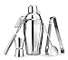 MoYouno 5 Stück Cocktailherstellungsset,Cocktailshaker,Cocktail Shaker 550ml,304 Edelstahl Bar Tool Set Barkeeper Kit,Cocktail Geschenkset