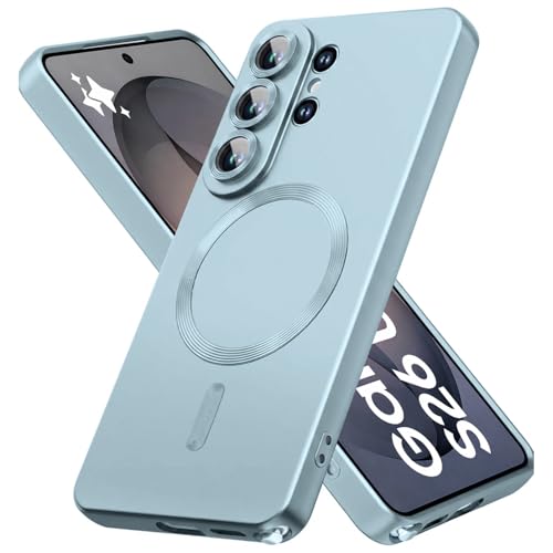 Image of DIZORO Compatible with Samsung S26 Ultra Case, Compatible with MagSafe, Matte Luxury Metallic Luster Flexible TPU Wireless Charging Shockproof Case with Lens Camera Protector Back Cover (Black)