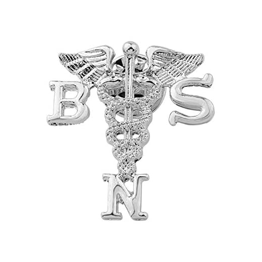 Zuo Bao Sjuksköterska smycken BSN MSN brosch etikett nål registrerad sjuksköterska läkare emblem pin medicin kaduceus ängel sjuksköterska kandidatexamen i omvårdnad, Metall,