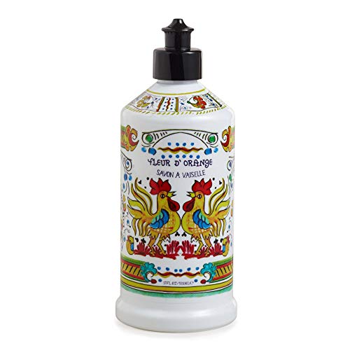 Deruta Orange Blossom Dish Soap Dispenser - Liquid Hand Soap Bottle | Reusable