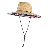 【Ocasión】 Diseño clásico, ligero de llevar, el sombrero de paja es adecuado para llevarlo en jardinería, playa, piscina, parque, camping, senderismo, pesca, vela, piragüismo, paseos en bote, eventos del día de la carrera,navegar en kayak,incluso en su propio patio trasero o cualquier actividad al aire libre