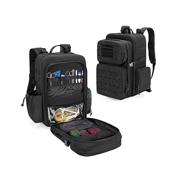 Damero-First-Aid-Trauma-Backpack-Molle-Assault-Pack-Tactical-Backpack-Medical-Backpack-for-Hiking-Trekking-Hunting-Camping-Black-BAG-ONLY Damero First Aid Trauma Backpack, Molle Assault Pack Tactical Backpack Medical Backpack for Hiking, Trekking Hunting Camping, Black (BAG ONLY)
