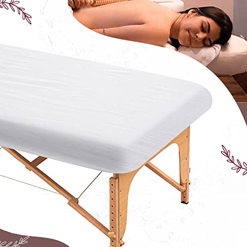 Noverlife 25Pcs Disposable Fitted Massage Table Sheets Spa Bed Covers, Breathable Non Woven Fabric Massage Table Protective Cover, Single Use For Beauty Salon Facial Body Skincare Treatments #TOP3