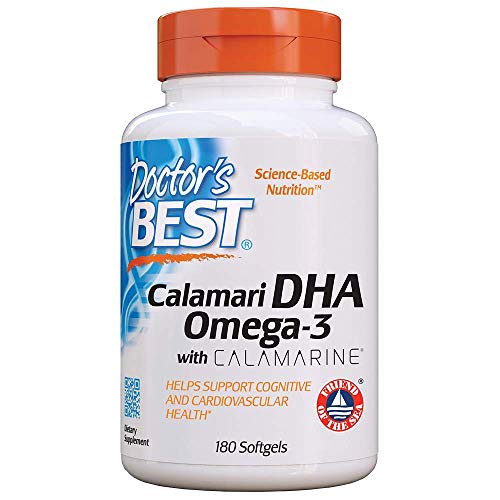 Doctor's Best Dha 500 With Calamarine, Supports Cognitive Performance, Cardiovascular, Cell, Tissue & Organs, 180 Softgels #TOP15