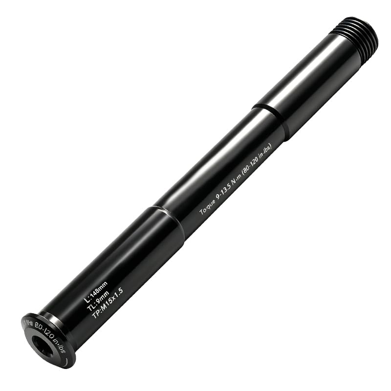 BroLuka Thru Axle for Bicycle, 100x15mm & 110x15mm Aluminum Alloy Tubular Axle Shaft with Lever, Compatible with Rock Shox Fork, for Front Hub Mounting and Fork Bracket Fixing