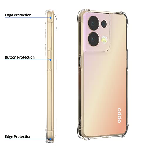 Image of for [Oppo Reno 13] Case,[Oppo Reno 13] Phone Back Case Cover Clear Transparent Corners TPU Shock-Absorption Flexible Cell Phone Cover for [Oppo Reno 13] - Transparent