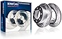 Detroit Axle - Front Drilled & Slotted Brake Rotors Replacement for Ford F-250 F-350 F-450 Super Duty (4WD/ AWD) - 2pc Set