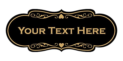 Designer Custom Personalizable Plastic Wall Sign | Your Custom Message | Easy to Install, Comes With Strong 2 Sided Foam Tape | Business & Home Signs