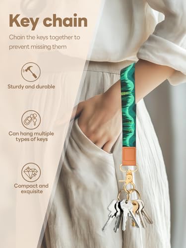 Image of Wristlet Keychain for Women and Men, Key Chain Holder, Wrist Lanyard for Keys
