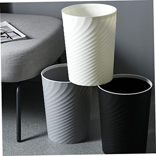 Caneca de basura rectangular de plástico negro 10L miniatura 2