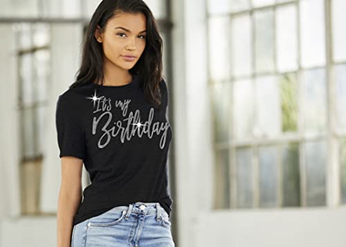 Rhinestonesash TEE0ITSMYBDYGLMRST - BGBLK - 004 Birthday Tees For Women - Glam Rhinestone It'S My Birthday T-Shirt thumb #2