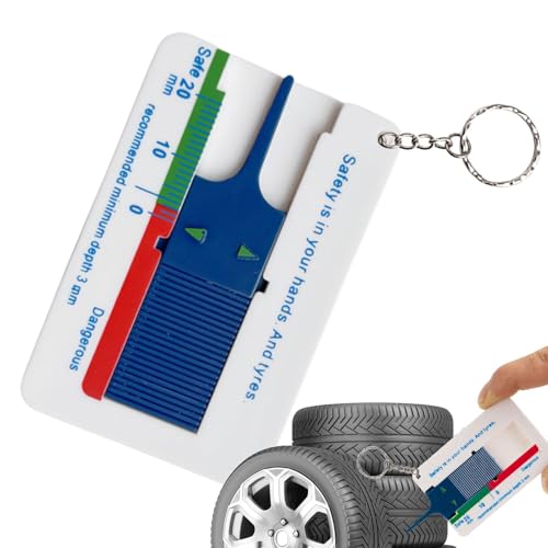 Profondità del profilo, strumento di misurazione della profondità degli pneumatici, misuratore di profondità Easy Reading Tire, righello portatile ad alta precisione per auto, moto, camion