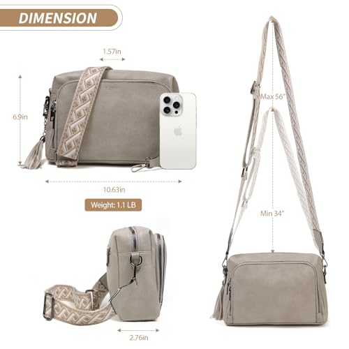 Image of Womens Crossbody Purses,Vegan Leather Medium Cross Body Purses Bag for women,Crossbody Messenger Bag Built in Wallet