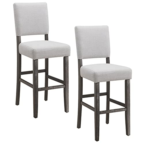 Image of Leick Home Brax Bar Stool, Heather Gray, Blackbean