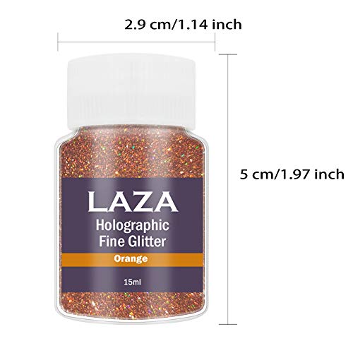 Laza Holografischer feiner Glitzer, 20 Farben Kunst- und Bastelglitzer gemischt ultrafeine Puder-Pailletten für Harz… – Bild 7