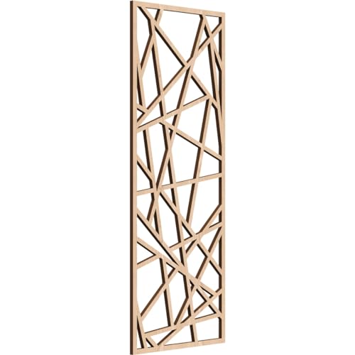 Image of Conway Decorative Pierced Fretwork Wood Wall Panels, 11 3 /8 inchW x 29 3 /8 inchH x 1 /4 inchT, Red Oak