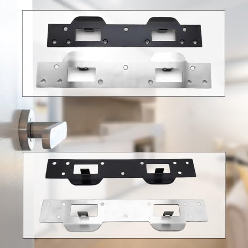 Primst 2 Pack Anti-Kick Door Strike Plate, Heavy-Duty Stainless Steel Security Reinforcement for Deadbolts & Latches - Fits 5-1/2" to 6" Hole Centers for Home Interior & Exterior Doors(Sliver) by Primst - Image 6