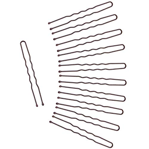 300 Pack Bun Brown Hair Bobby Pins U Shaped Pin with Box Hair Grips to Clip Ballet Hair Net for Women (2.8 inch)