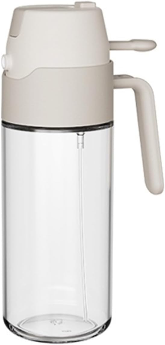 Oil Spray Bottle, Glass Oil Spray Bottle, Sprayer Mister, Continuous With Portion Control, For Cooking,for Salad Making, Baking(WHITE,550ml)