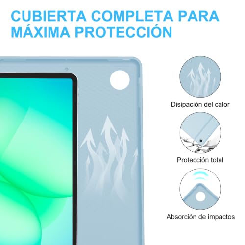 Funda teclado para Samsung Galaxy Tab A11 Plus 2025 QWERTY español Ñ Bluetooth A9+ 6