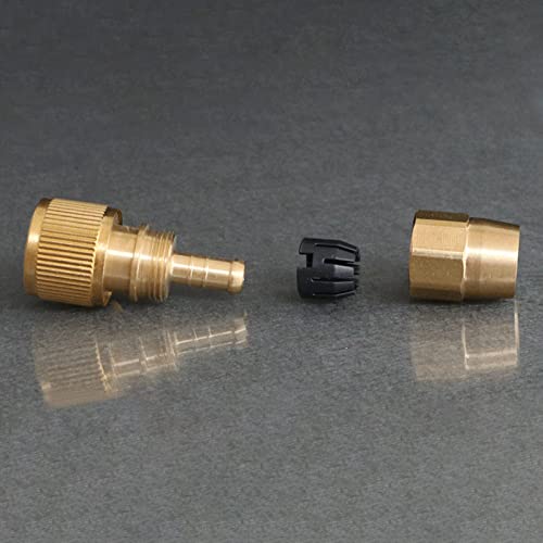Fenteer 2 Pieces Brass Garden Hose ors Water Hose Connect Quickly Fittings Expandable Hose Repair Adaptor - Image 3