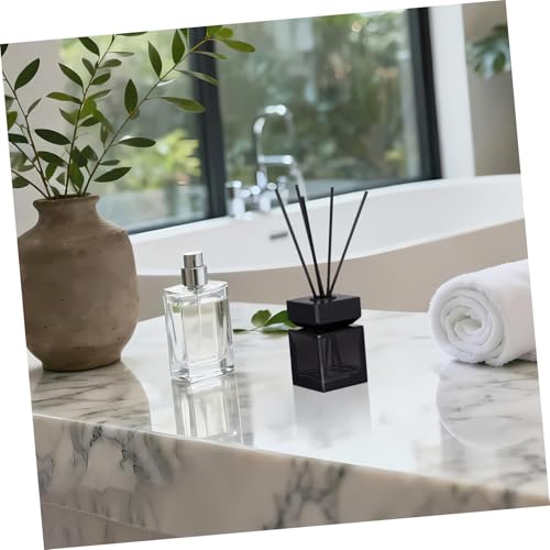 Difusor Aromaterapia Vidrio Cuadrado 100ml con Tapa Madera miniatura 4