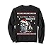 Funny I'm Just Here For The Snacks Santa Raccoon Lovers Ugly Sweatshirt