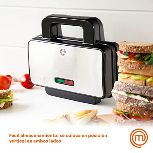Sandwichera Grill MASTERCHEF plancha pequeña tostadora. - Imagen 6
