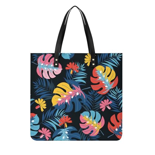 Sac à Bandoulière de Voyage Chic | Grand Sac Shopper Imprimé Tropical